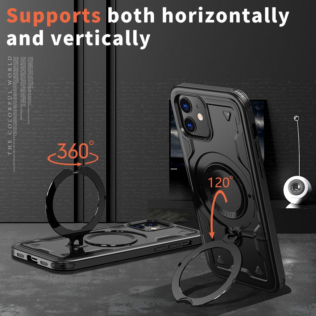 For Magsafe Stand Invisible Phone Case for Iphone 17 Pro Max Iphone17 Air 16 15 14 Plus 13 12 Iphone16