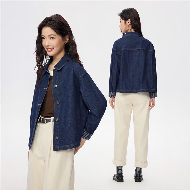 GIORDANO Women's Washed Denim Jacket