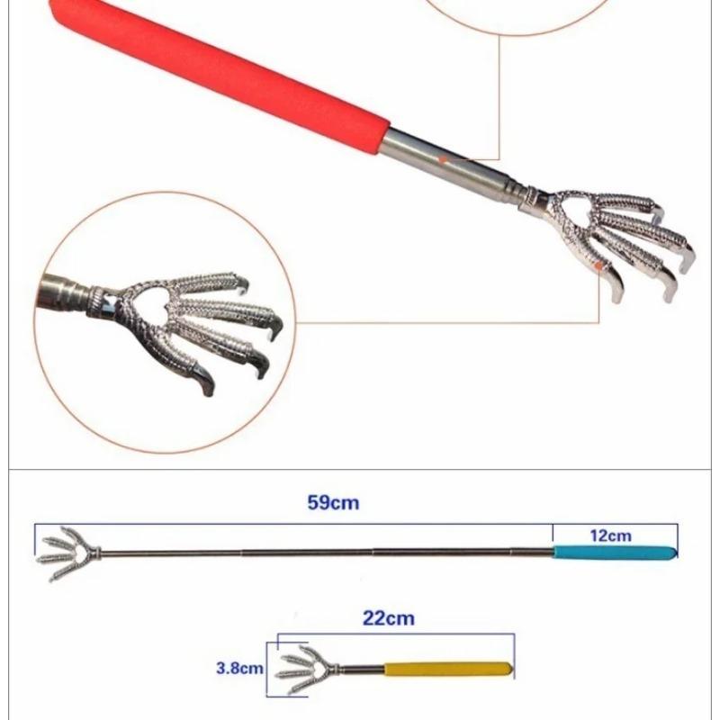 Nowy Uchwyt na Długopis ze Stali Nierdzewnej Drapak do Pleców Niedźwiedzia Drapak do Pleców Chowany Kieszonkowy Zestaw do Skrobania Masażu Kolektor Kurzu