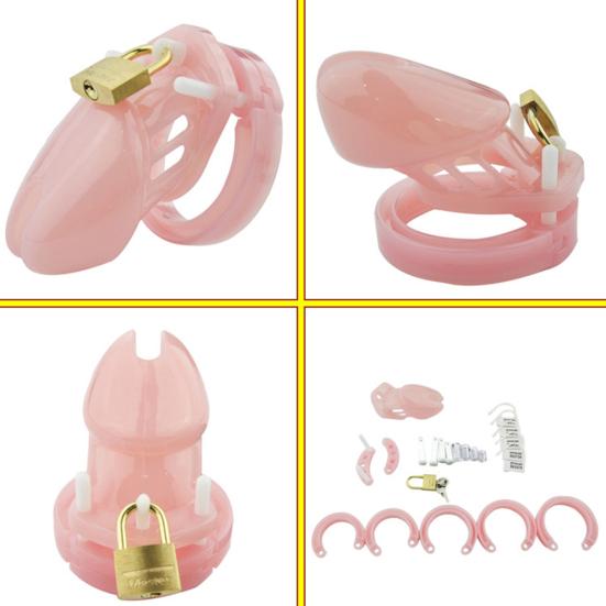 Penis Device Male Chastity Control Cock Lock Cage with Ring Sex Toy BDSM Prop