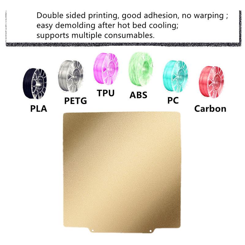 PEI Build Plate Flexible Spring Steel Sheet Removable Bed 3D Printer for Anycubic Kobra 2 Pro/Neo/Plus, Kobra 3/3Combo, S1 Combo