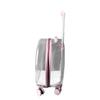 Cat Trolley Case Transparent Breathable Labor Saving Silent Moving Outdoor Rolling Pet Carrier for