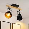 Ceiling Spotlight - NETTLIFE - 2 Lights - 350° Adjustable - E14 Socket - Black