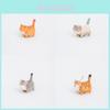Wooden Cat Handcrafted Carving Modern Art Desktop Decor For Gift Giving