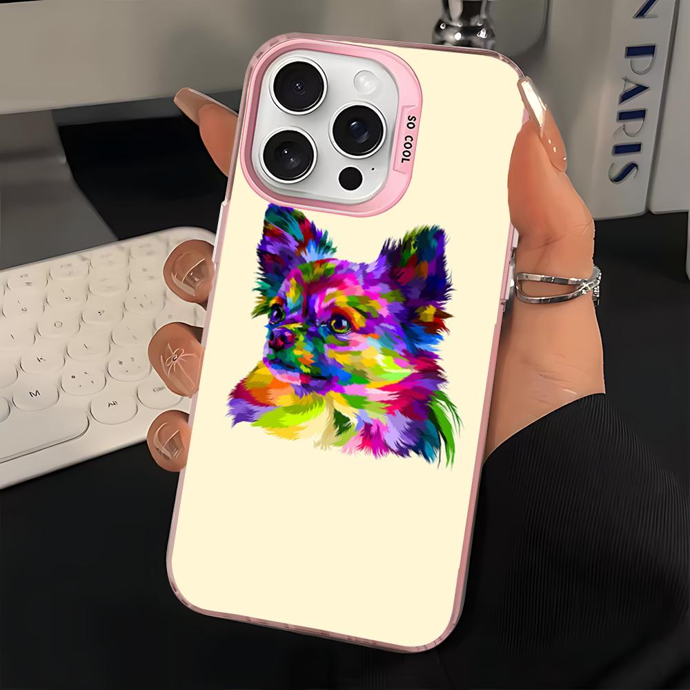 Cute Pet Chihuahua Dog Phone Case For IPhone 16 15 14 13 12 11 Pro Max X XR XSMAX 8 7 Plus Matte Shockproof Back Cover
