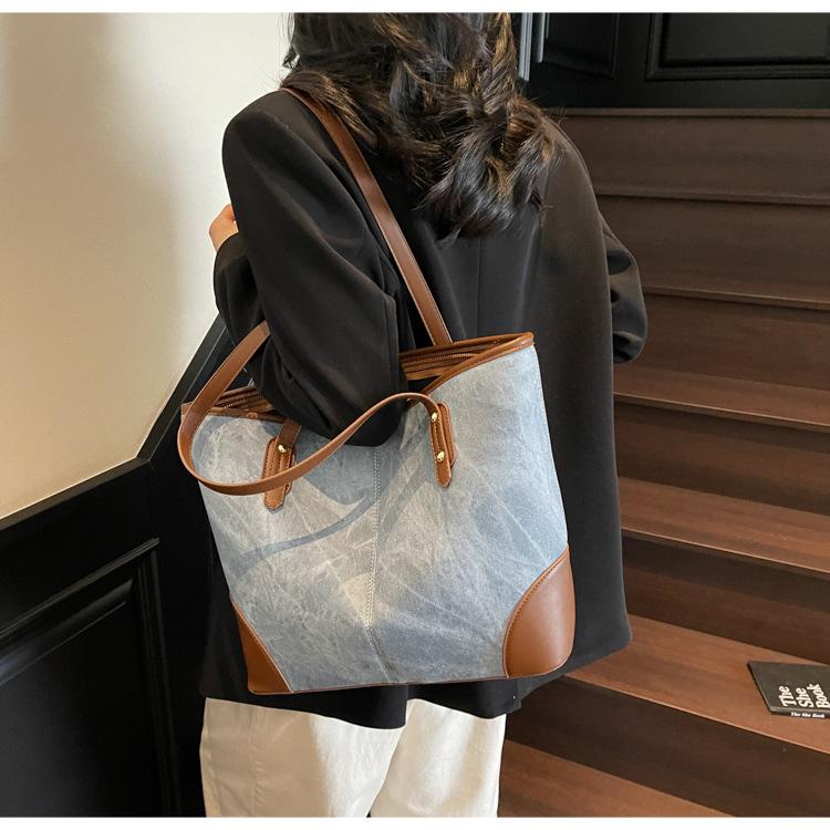 Large capacity bag women's bag new high-end fashion versatile commuter bag shoulder underarm tote bag
