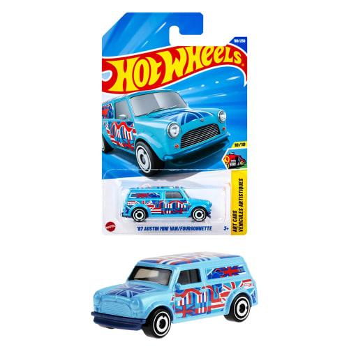 Hot Wheels Basic Car 67 Austin Mini Van Vehicle, Vehicle Toy, Ages 3 and Up, Blue, JFN31