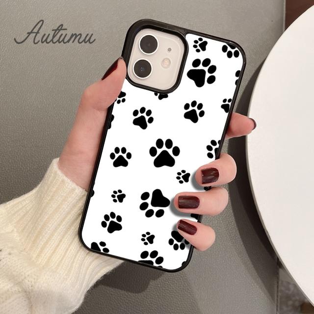 Cat Paw Print Art Phone Case for iPhone 11 12 13 14 Pro Max Mini X XR XS SE 2020 6S 7 8 Plus Samsung Galaxy S21 S22 Cover Shell