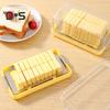 Butterschneidebox aus Kunststoff mit transparentem Deckel für gekühlte Butterbehälter auf der Theke, zum Selbermachen, Backen, Butterdose mit transparentem Deckel
