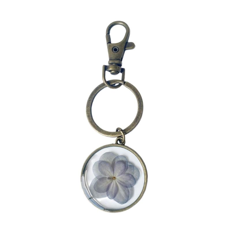 Dry Flower Keychain Real Flower Bag Pendant Resin Texture Beautiful Key Jewelry