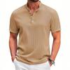 2024 Men's Retro Cotton Linen Striped Henley Casual Shirt