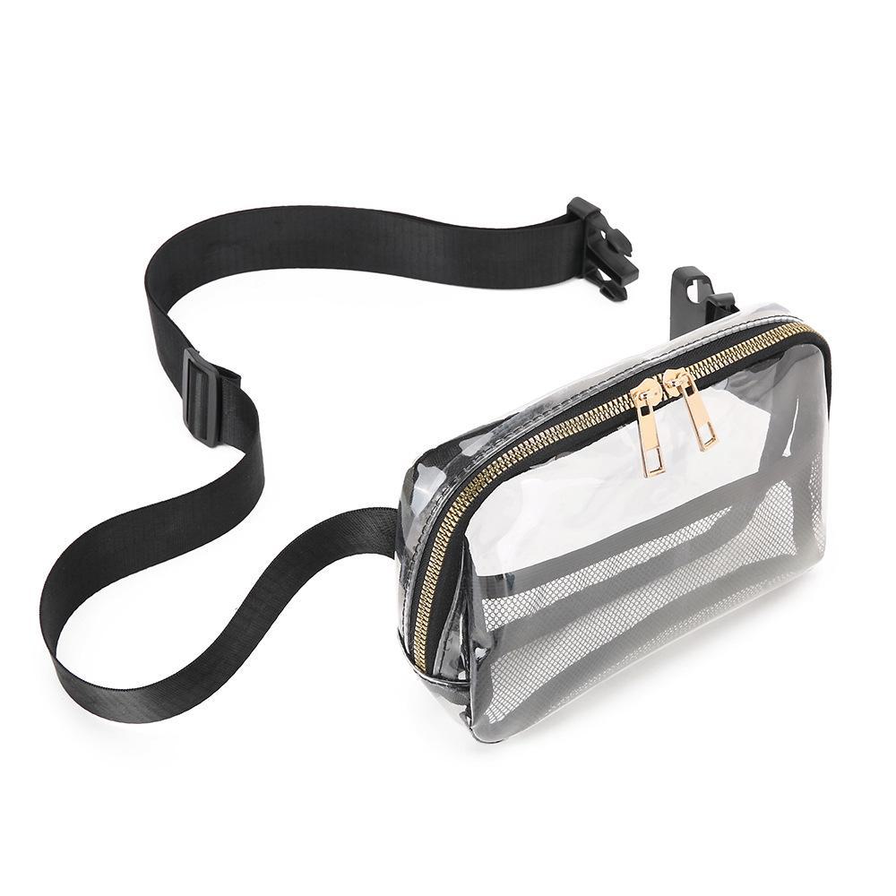 Stadium-Approved Transparent TPU Waist Bag - Waterproof with Adjustable Belt