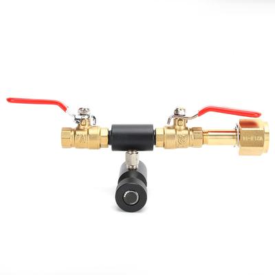 CO2-Flaschen-Fülladapter Doppelventil CGA320 mit Soda Black Valve ASA für SodaStream