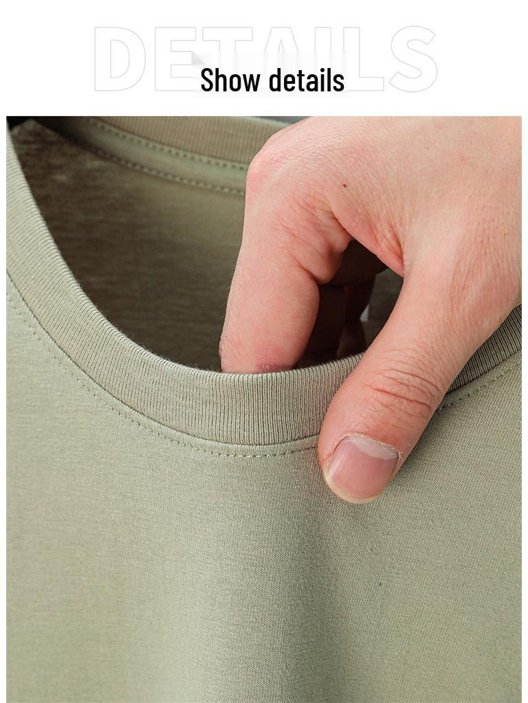 Men's Summer Round Neck Cotton Printed T-Shirt - Short Sleeve, Casual, Breathable, Loose Fit for Young and Middle-Aged