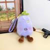 Cute Strawberry Orange Plush Keychain Cartoon Fruit Doll Desktop Ornament Palm Toy Pendant