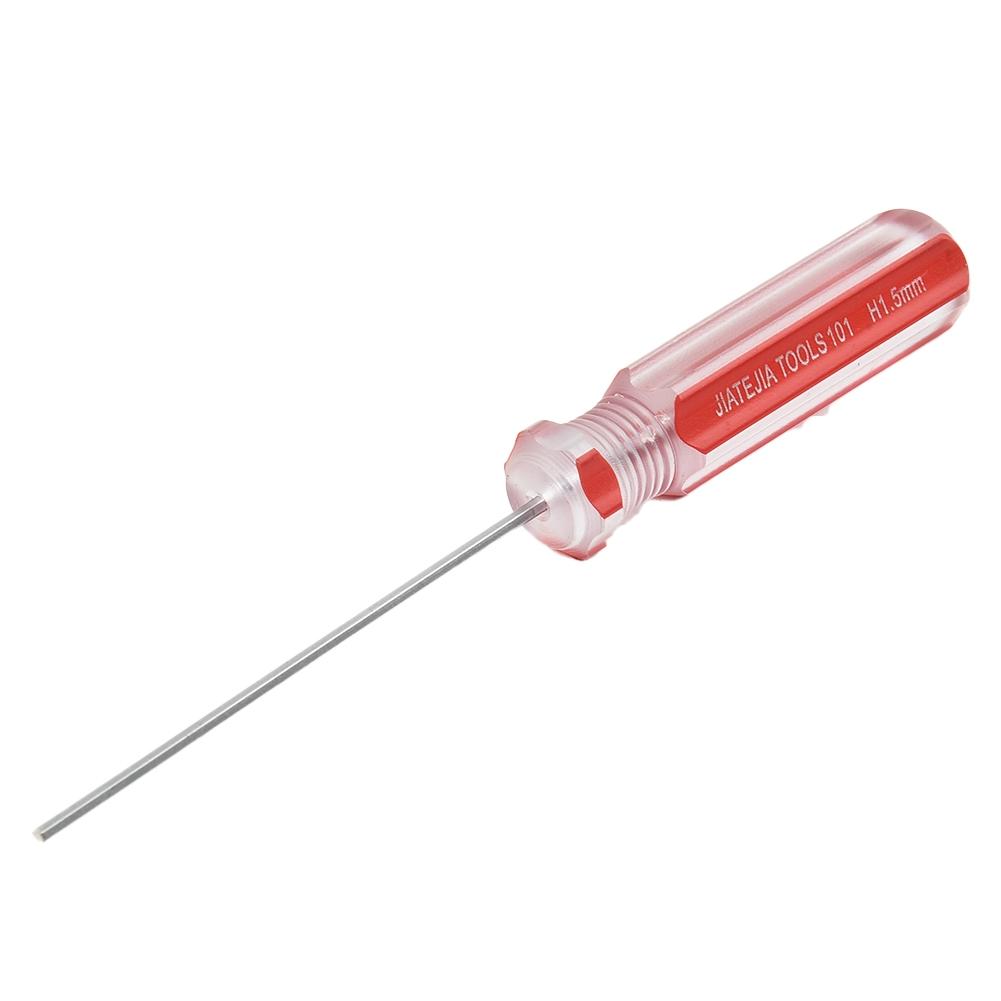 Hexagon Screwdriver Silver+Red Single Flat Head Hex Steel Toys
