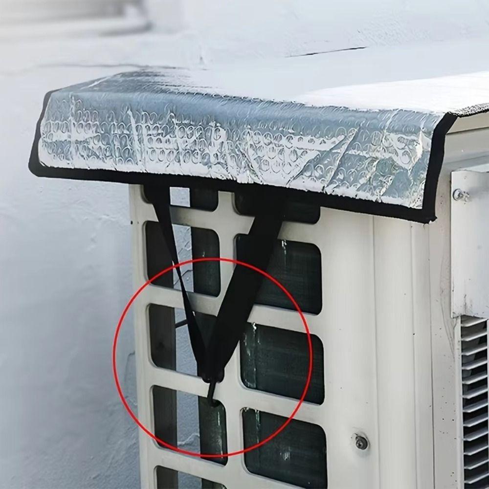 Silver Air Conditioner Cover Aluminium Foil Waterproof Dust Cover Waterproofs Cleaning Bag  Outdoor