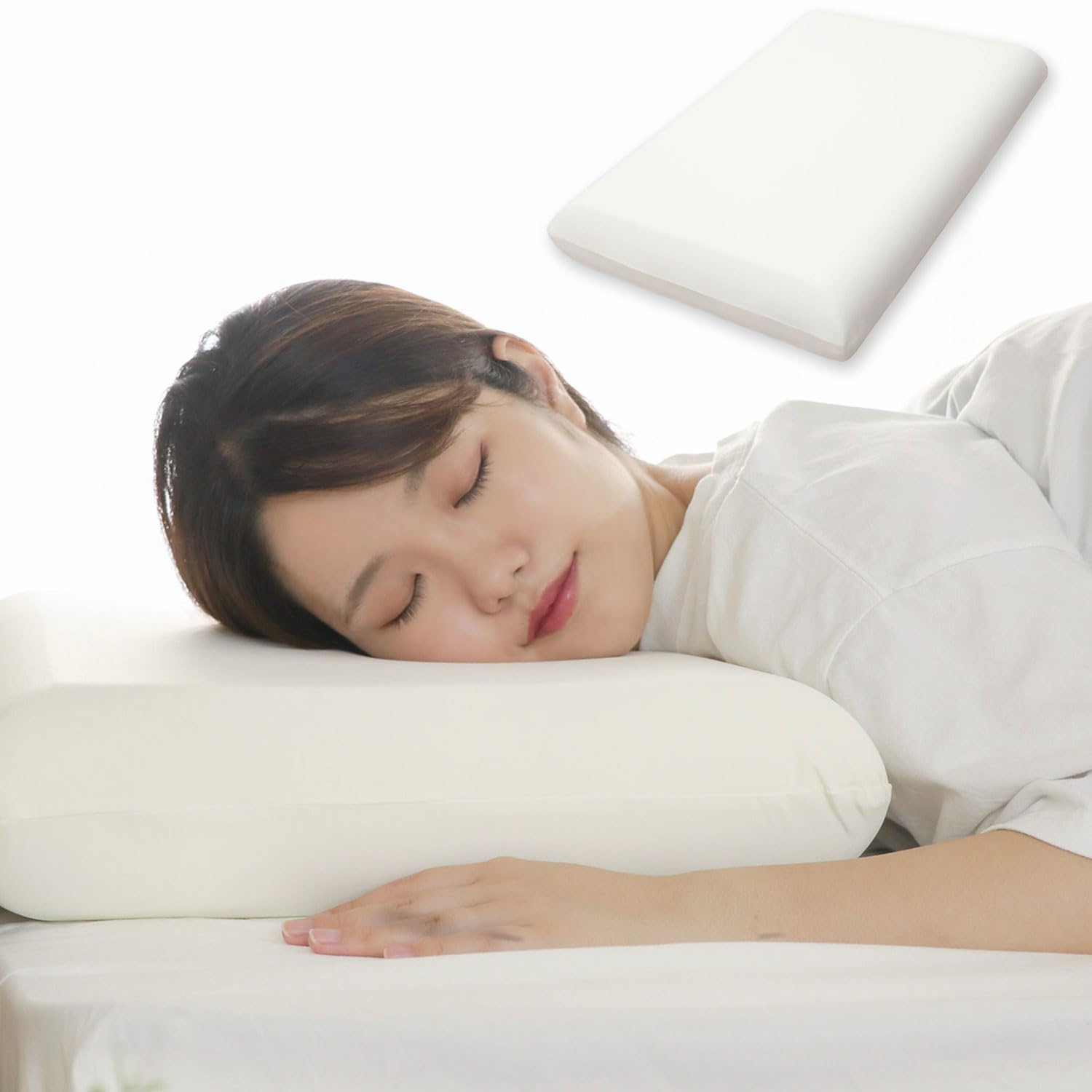 

Memory Foam Pillow, Side Sleeper, Soft, Low-Profile, Washable, Comfortable Sleep Pillow with Pillowcase, Cushion, Small, 40x60cm, for Children