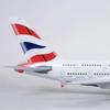 Airways 1:160 Scale Diecast Plane Model British A380 Model Airplane Collection with LED Light Touch or Sound Control for Gifting