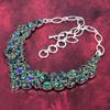 Copper Azurite Malachite Gemstone Jewelry, 925 Solid Sterling Silver Necklace, Adjustable Handmade Chain Necklace Gift For Wife Jewelry