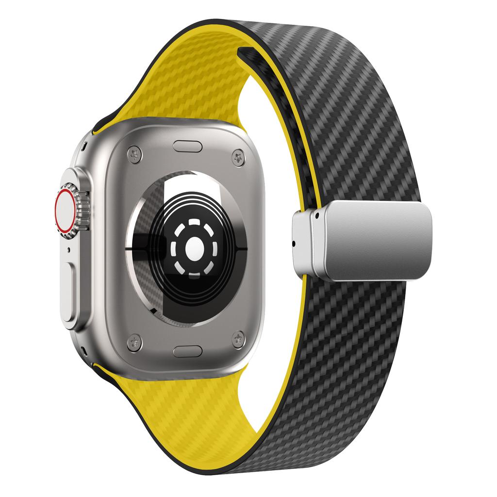 Magnetic band For Apple Watch Straps 44mm 45mm 41mm 40mm 46mm Silicone Bracelet Loop iWatch series 10 9 8 7 6 SE 3 Ultra 2 49mm