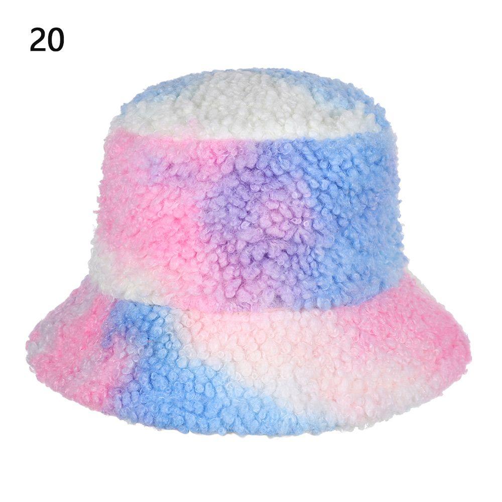 Winter Faux Fur Casual Soft Panama Hat Bucket Hat Fisherman Cap Sun Cap