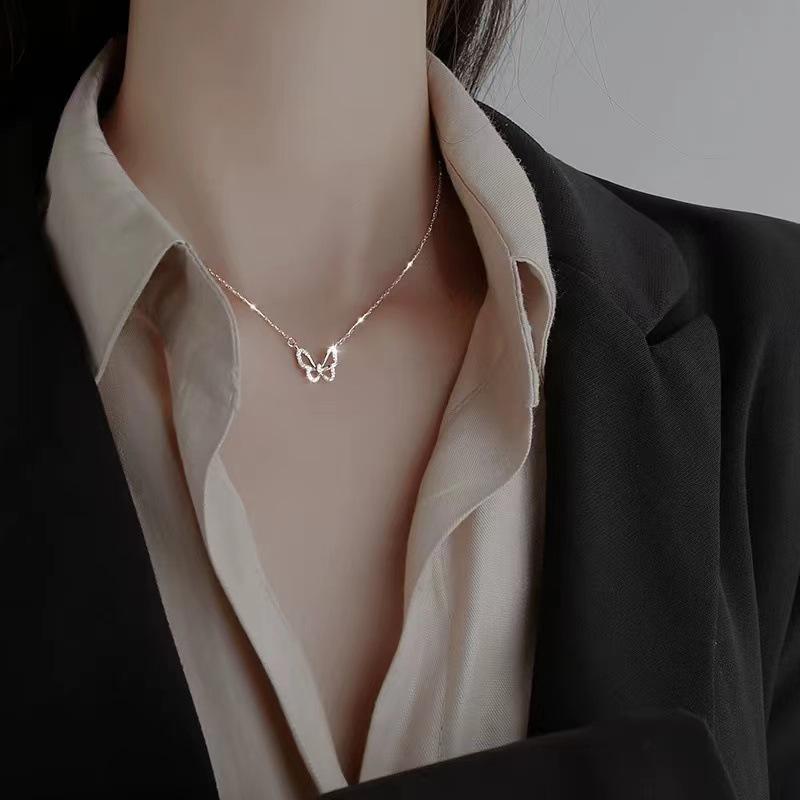 S925 Necklace Girl Butterfly Pendant Jewelry Fashion Jewelry Gifts