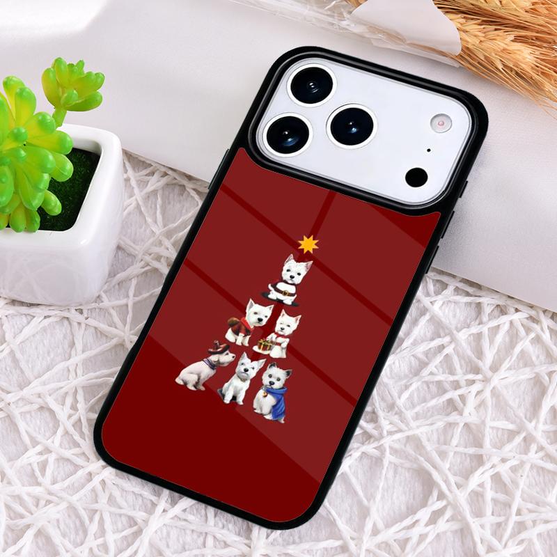 

Cartoon Westie Dog Phone Case for iPhone 17 Air 16 15 11 12 14 13 Pro Max Shockproof Cover iPhone 15 Pro Max