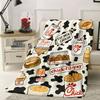Chick Fil A Themed Flannel Blanket Lightweight Durable Acrylic Throw with Iconic Menu Print