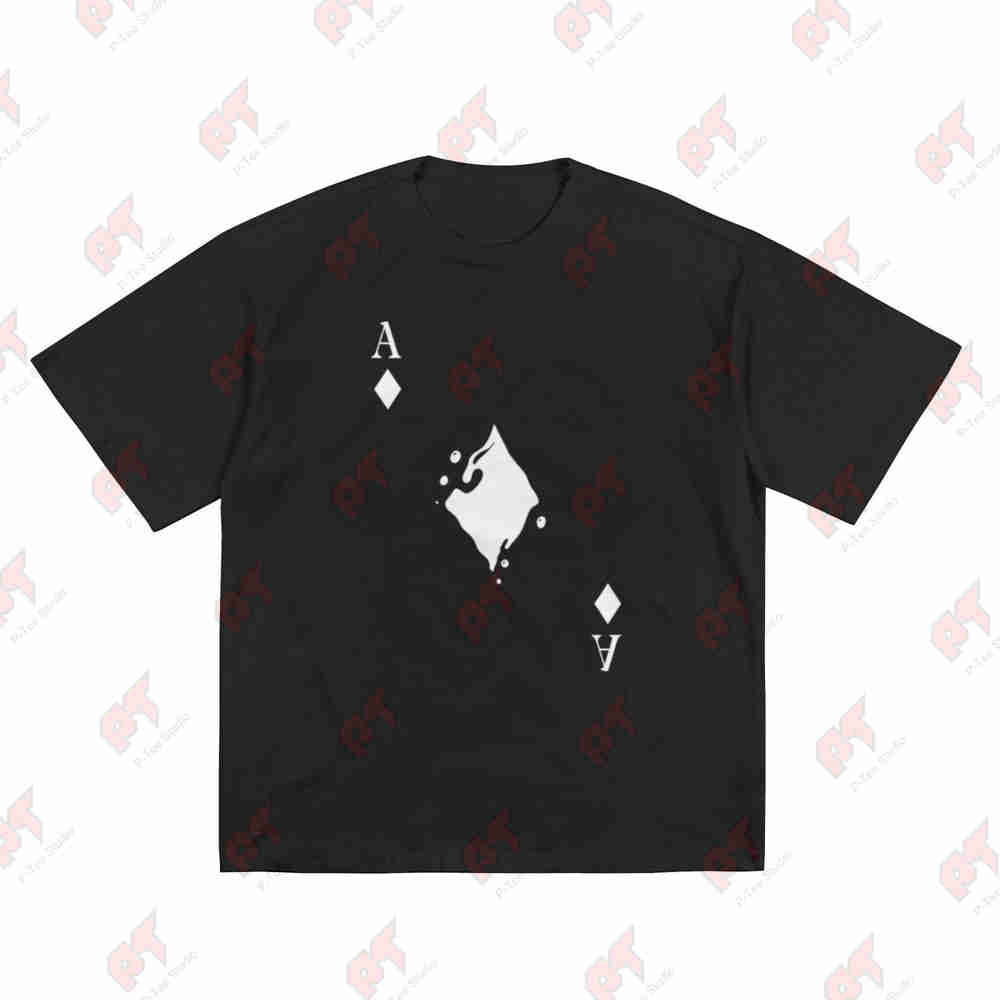 Ace Of Spades Poker Short Sleeve Tee 100 Cotton Tshirt
