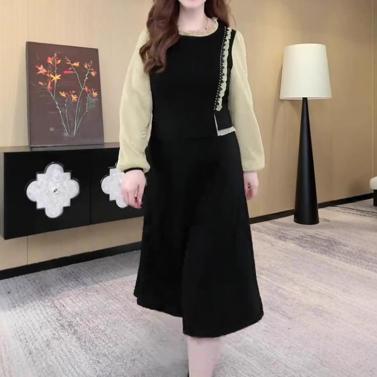 Spring Light Luxury Slimming Plus Size Casual Commute Dress for Women