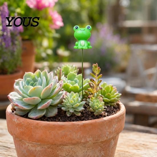 Colorful Frog Ornaments for Potted Plants Garden Stakes, Waterproof Resin Miniature Ornaments, Cute Figurines, Succulents Creative Landscape Figurines