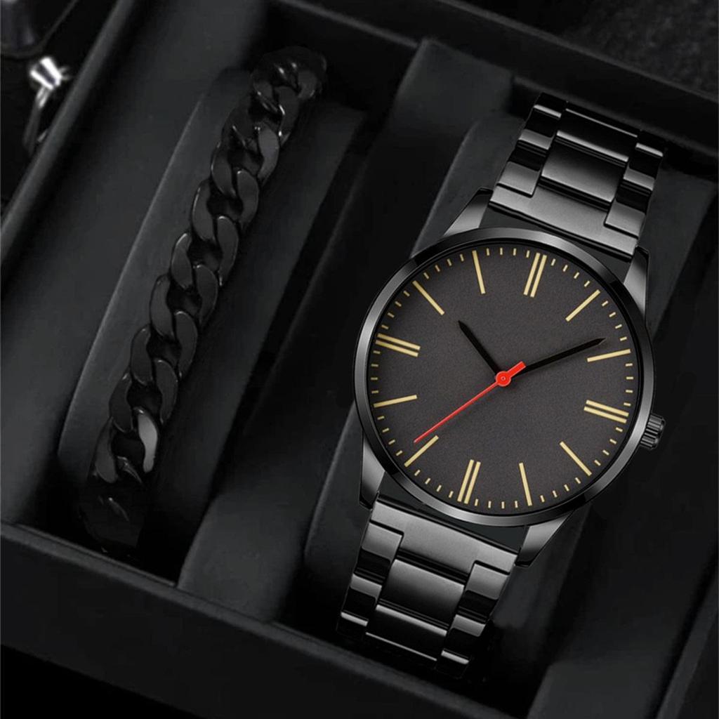 Personalisierte Trendige Herren-Quarz-Armbanduhr aus Stahl