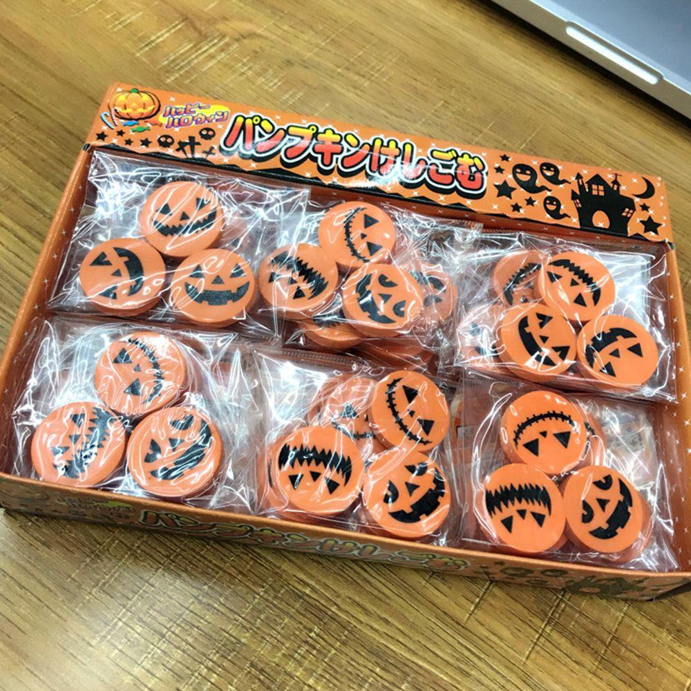School Without Leaving Any Trace Pumpkin Eraser Correction Supplies Pencil Rubber Halloween Eraser