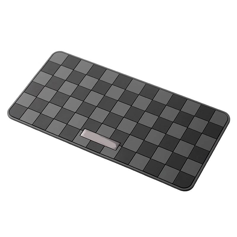 

28*15см Нескользящий коврик на приборную панель автомобиля ПВХ Коврик для мобильного телефона/навигатора для автомобиля Фиксированный ключ Коврик для салона автомобиля Нескользящий коврик для мобильного телефона чёрный