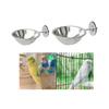 Mangeoire pour Cage à Oiseaux Portable pour Perroquet Calopsitte avec Pince Suspendue au Jardin Gamelles pour Nourriture et Eau d'Oiseau Gamelle d'Alimentation pour Oiseaux Coupe