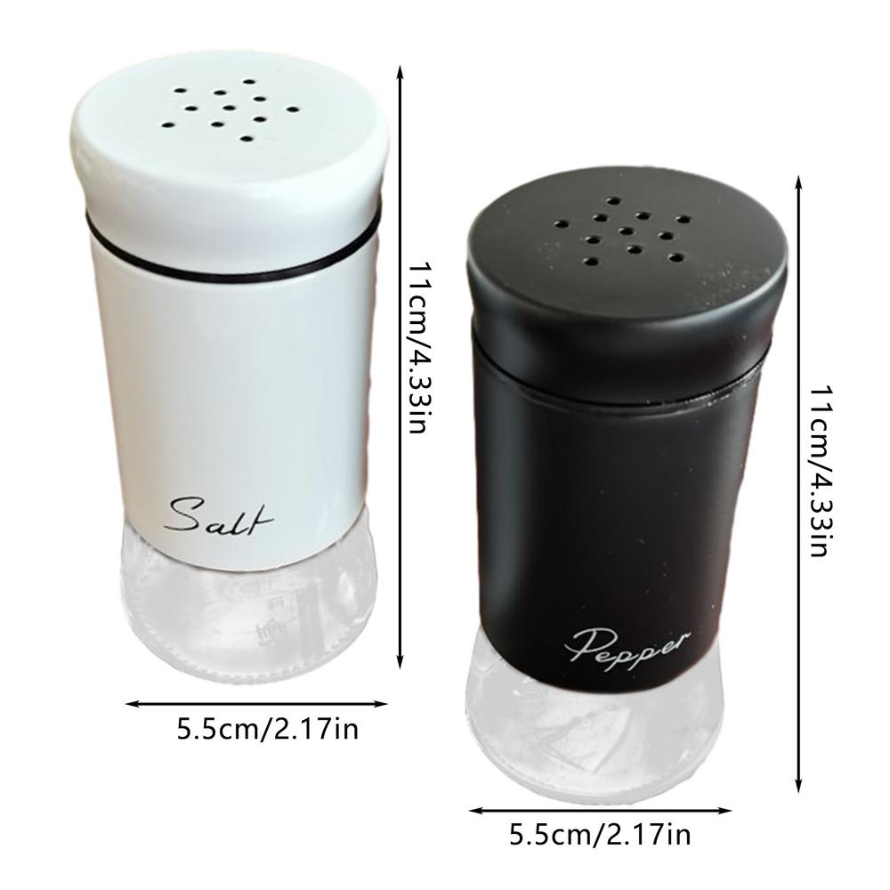 

Kitchen Salt Shaker 2 Pieces Condiment Dispenser Camping Seasoning Container For Home Cooks Apartment Dining Table Counter Patio
