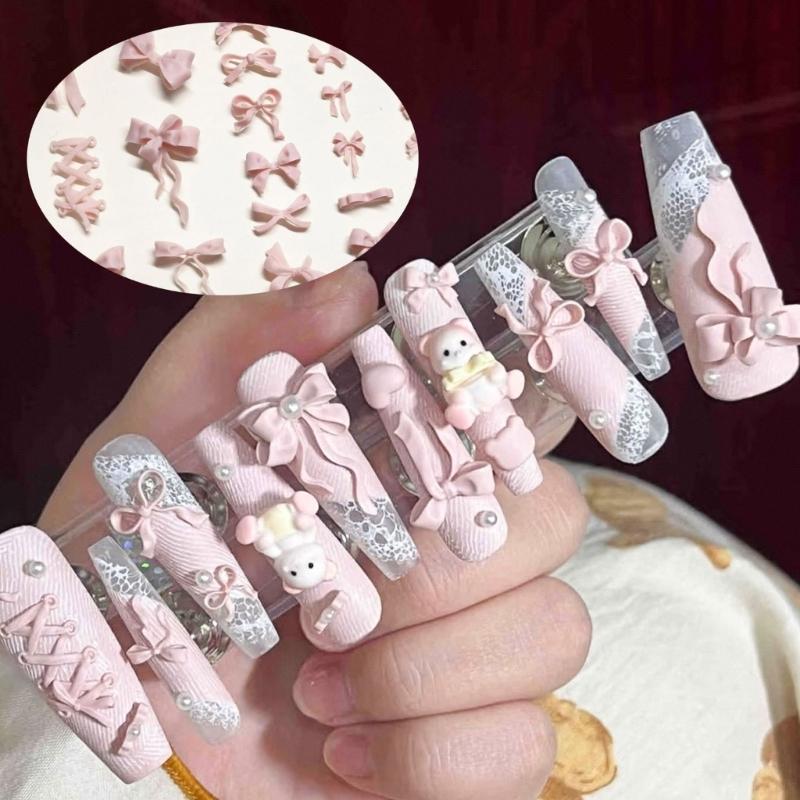 3D Bowknot Silicone Molds Nail Art Mould Stencils Bows Nail Molds Nail Art Decorations Manicure Template Tools