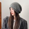 Hat Women's Autumn and Winter Warm and Windproof Knitted Wool Hat Fashion Rabbit Hair Stacking Hat Ear Protector Crimping Hat