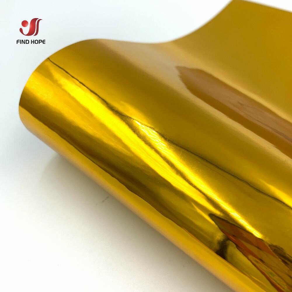 

1pc 30*25cm/100cm Chrome Gold Adhesive Permanent Vinyl Decal Craft Sticker Car/Wall/Window Lettering Film Decor for cut Cemao 30cm x 25cm золотой