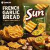 Orion Chips de maïs ondulées saveur Pain à l'ail français 70g snacks de maïs croustillants saveur ail français