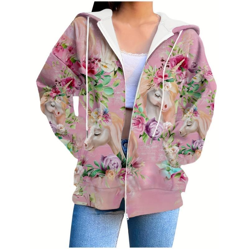 Women's 3D Zipper Hoodie