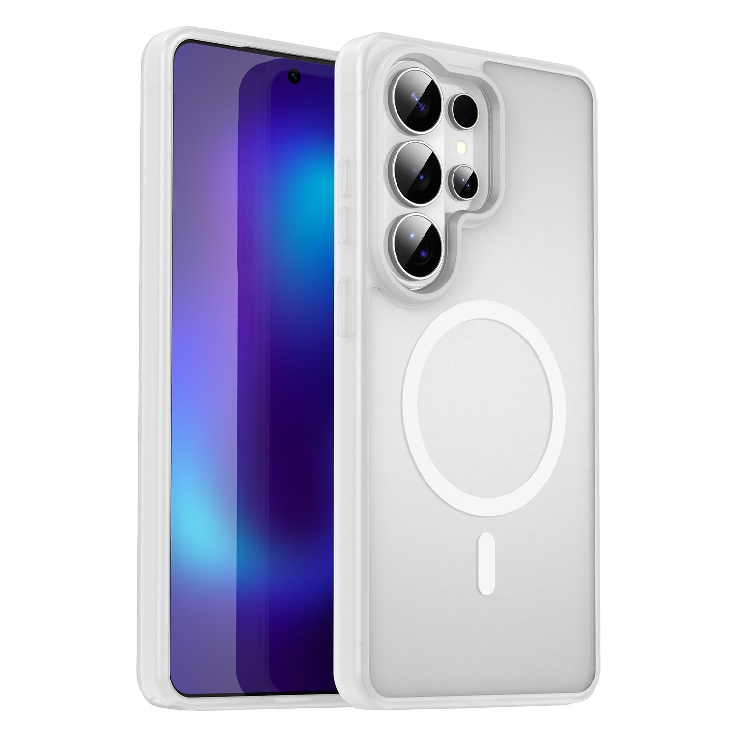 

Samsung Galaxy S26 Ultra Phone Case, Magnetic Shockproof Matte Phone Cover for Samsung Galaxy S26 Ultra білий
