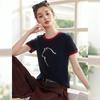 T-shirt da donna Bailuyu con stampa a contrasto