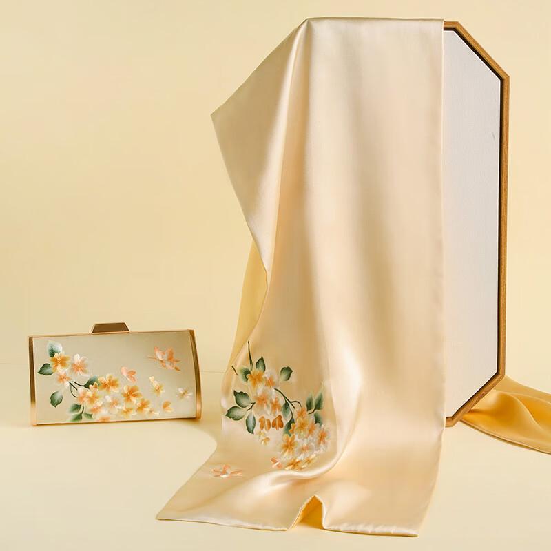 Mulberry Silk Suzhou Embroidery Scarf & Handbag Gift Set