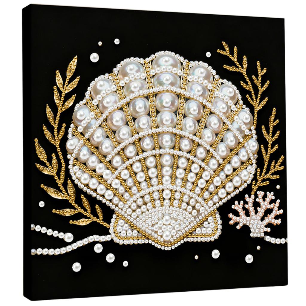 DIY Pearl Diamond Painting Gem Art for Home Wall Decor Diamond Dots Paintings Picture Arts Craft 25x25cm With Frame