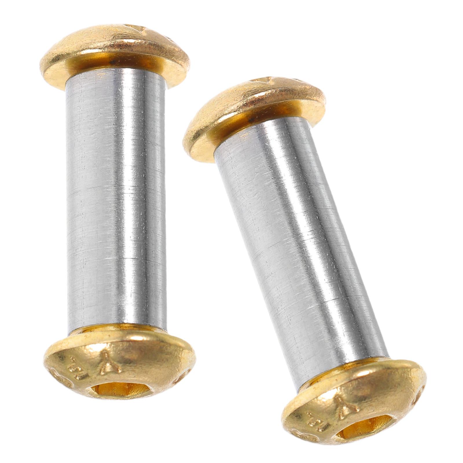 

2Pcs Solid Brass Knife Handle Rivets Easy Install DIY Cutlery Repair Rivet Screws for Chef Kitchen Knives Knife Making 2X0.5X0.5CM