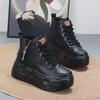 Mode 8CM Platå Sneakers för Kvinnor Höga Skor Kilklack Ankelstövlar Kvinnor Fritidsskor Vita Sneakers Promenadskor