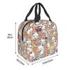 Bubu Dudu Pfirsich und Goma Bär Cartoon Isolierte Lunchtasche für Picknick im Freien Panda Wasserdichte Thermokühlbox Lunchbox