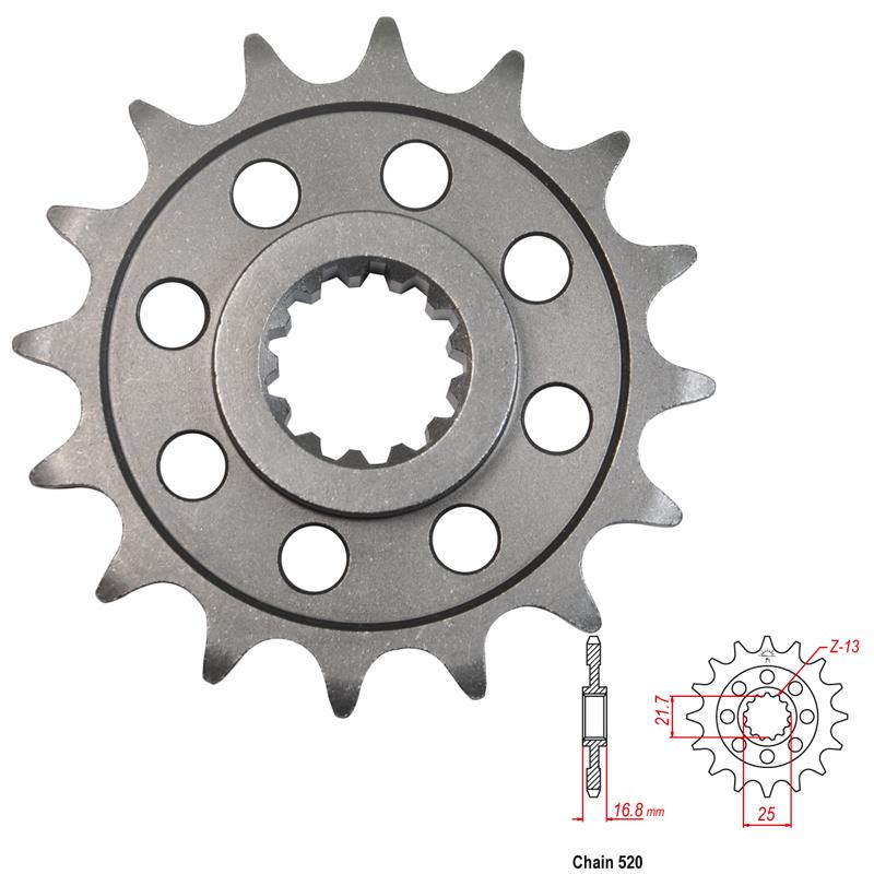 For Honda NC750J Vultus 2015- NSS750 Forza - ADV750 X-adv 750 2017-2025 520 Motorcycle Front Sprocket